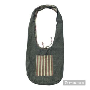 •Olive Green Reversible Cross Body bag